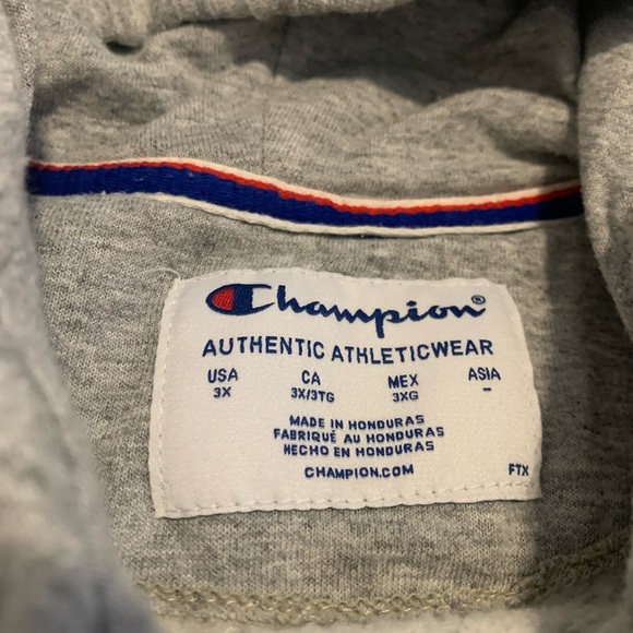 Champion Men's Gray Hoodie Sweater - Picture 2 of 5